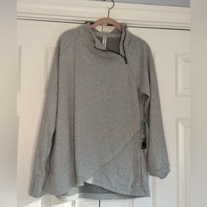 Cozy and Comfy Kyodan Grey Women's Asymmetrical Pullover